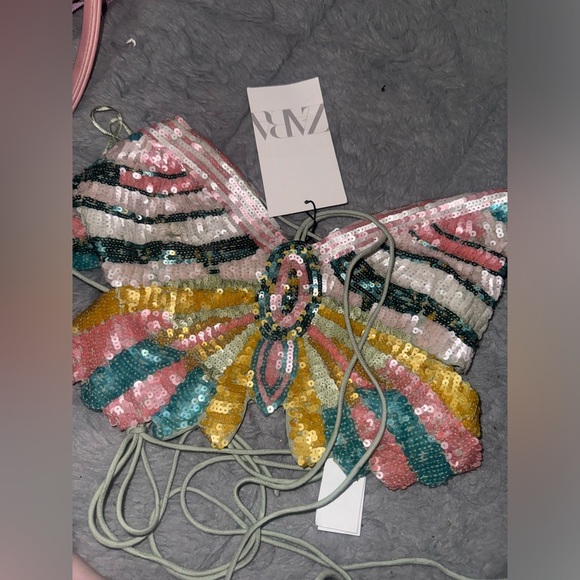 Zara Butterfly Sequin Top - Picture 2 of 5